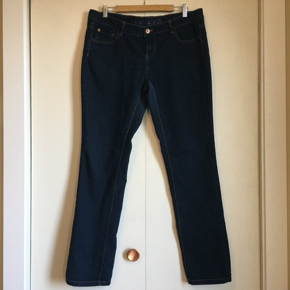 g:21 Vintage Dark Blue Skinny Jeans Size 14 Dark Wash Slim Leg Denim